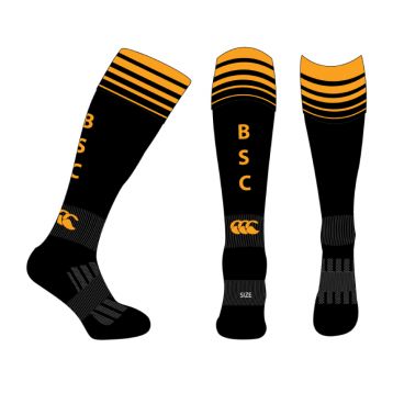 BSC Unisex Rugby Socks Black/Yellow