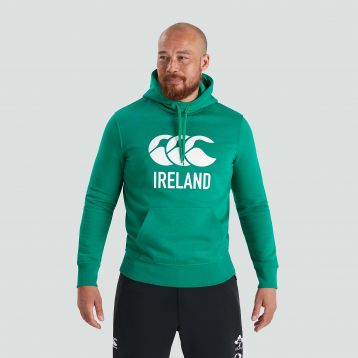 Sweat à capuche Irlande logo homme vert