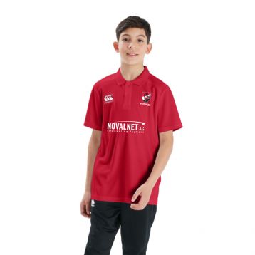 Lohhof Cricket Junior Unisex VapoDri Polo Shirt Red