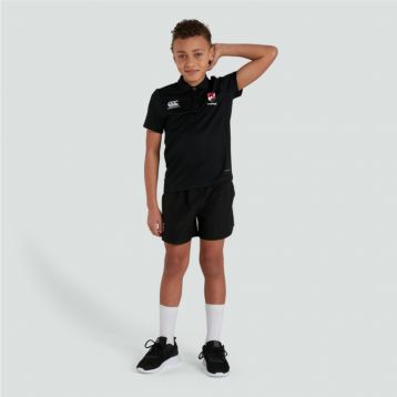 Lohhof Cricket Junior Unisex VapoDri Polo Shirt Black