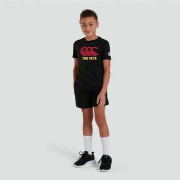 Vets 40 Junior Unisex Club Tee Black