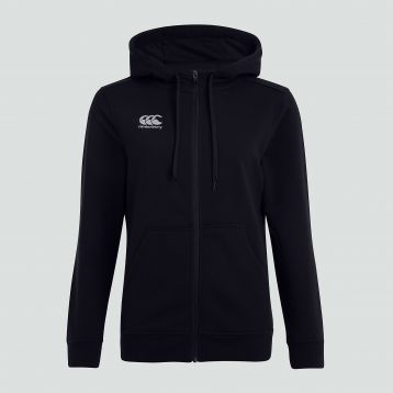 Womens Zip Thru Fleece Hoody zwart