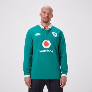 Mens Ireland Home LS Classic Jersey Green/White