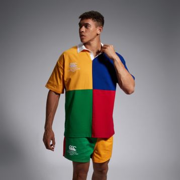 Adult Unisex Harlequin Block Short Sleeved Rugby Jersey