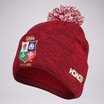 Adult Unisex British & Irish Lions Bobble Hat rood