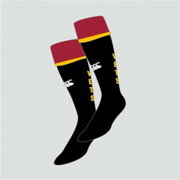 Vets Unisex Club Match Socks Black/Maroon